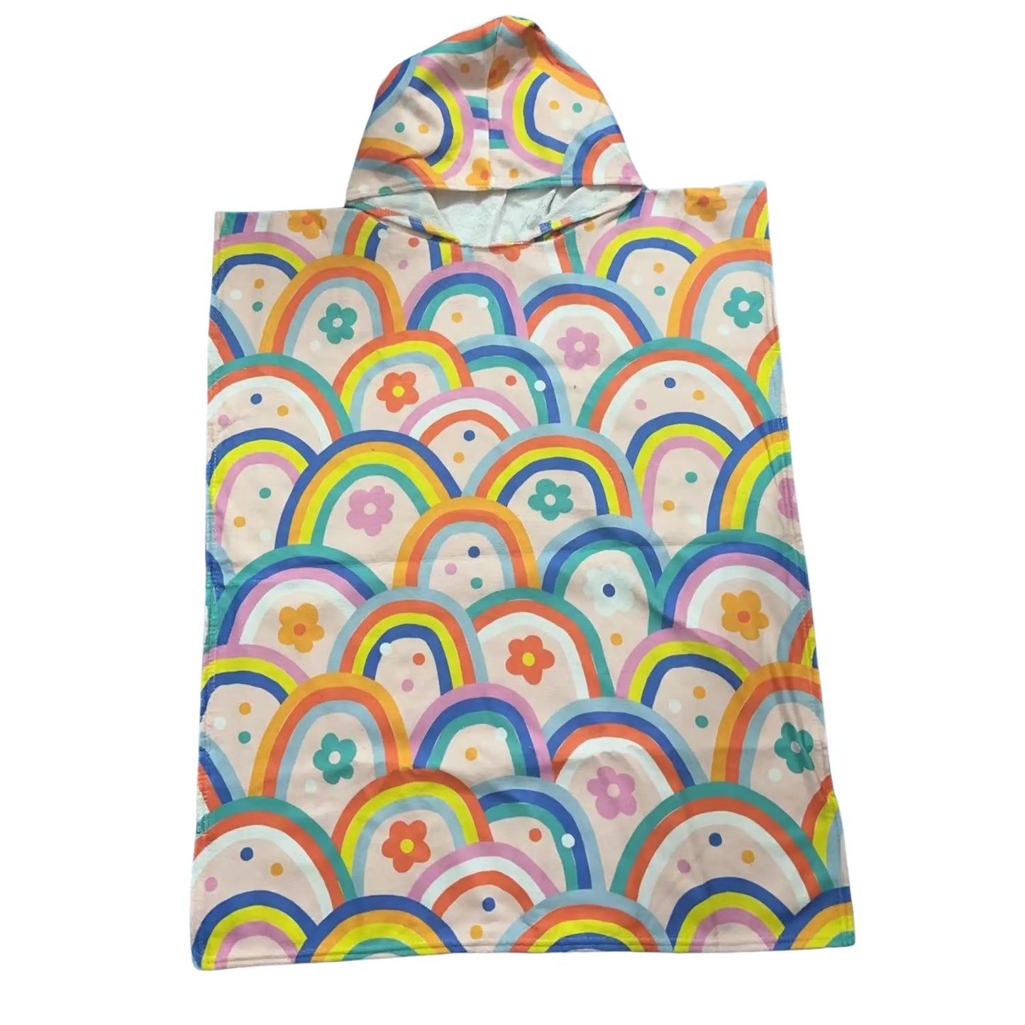 Kids Rainbow Hooded Towel