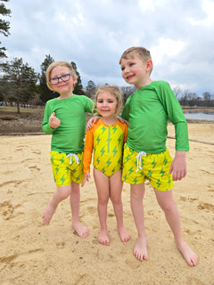 Girls Long Sleeve Safe Swim Zippered Full Piece