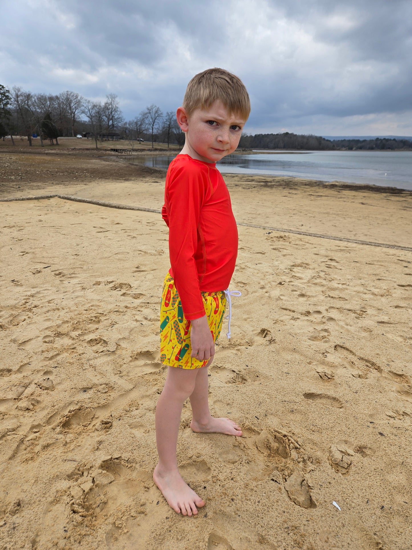 Boys Long Sleeve Rash Guard Swim Set — High-Visibility & UPF 30+ Protection