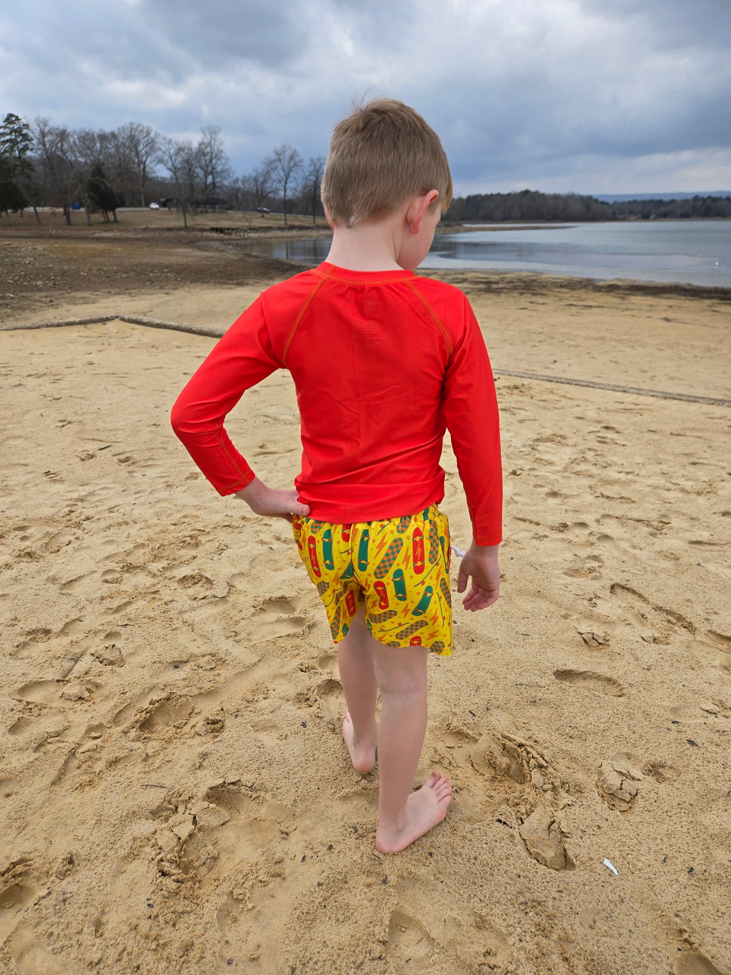 Boys Long Sleeve Rash Guard Swim Set — High-Visibility & UPF 30+ Protection