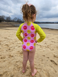 Girls Long Sleeve Safe Swim Zippered Full Piece