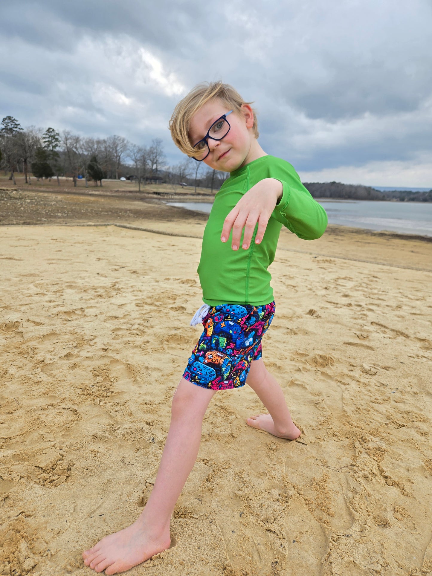Boys Long Sleeve Rash Guard Swim Set — High-Visibility & UPF 30+ Protection