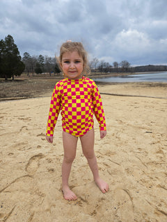 Girls Long Sleeve Safe Swim  Set
