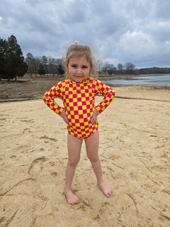 Girls Long Sleeve Safe Swim  Set