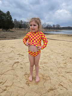 Girls Long Sleeve Safe Swim  Set