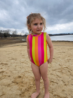 Girls Sleeveless Safe Swim Full Piece