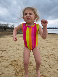 Girls Sleeveless Safe Swim Full Piece