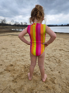 Girls Sleeveless Safe Swim Full Piece