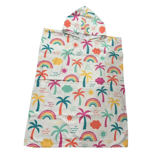 Kids Rainbow Hooded Towel